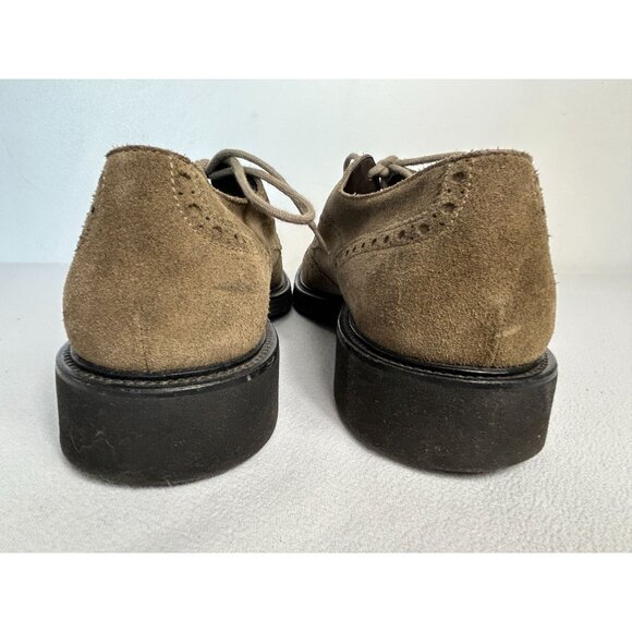 Tod's Men's Grigio Suede Wingtip Derby Lace-up Shoes in Beige - Sz 11 - Picture 4 of 9